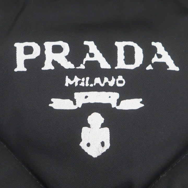Excellent PRADA Down vest black recycled polyamide mens SGB804
