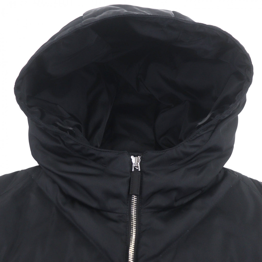 Excellent PRADA Down vest black recycled polyamide mens SGB804