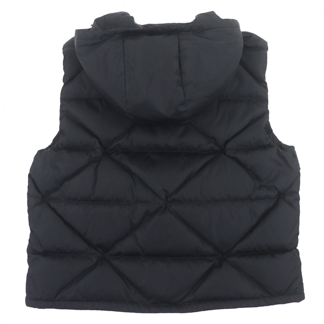 Excellent PRADA Down vest black recycled polyamide mens SGB804