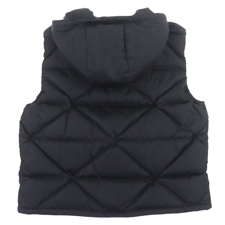 Excellent PRADA Down vest black recycled polyamide mens SGB804