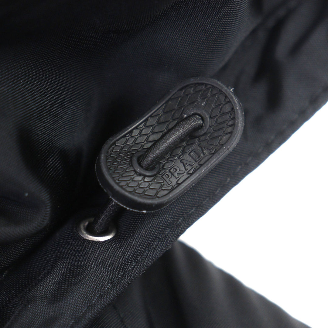 Excellent PRADA Down vest black recycled polyamide mens SGB804