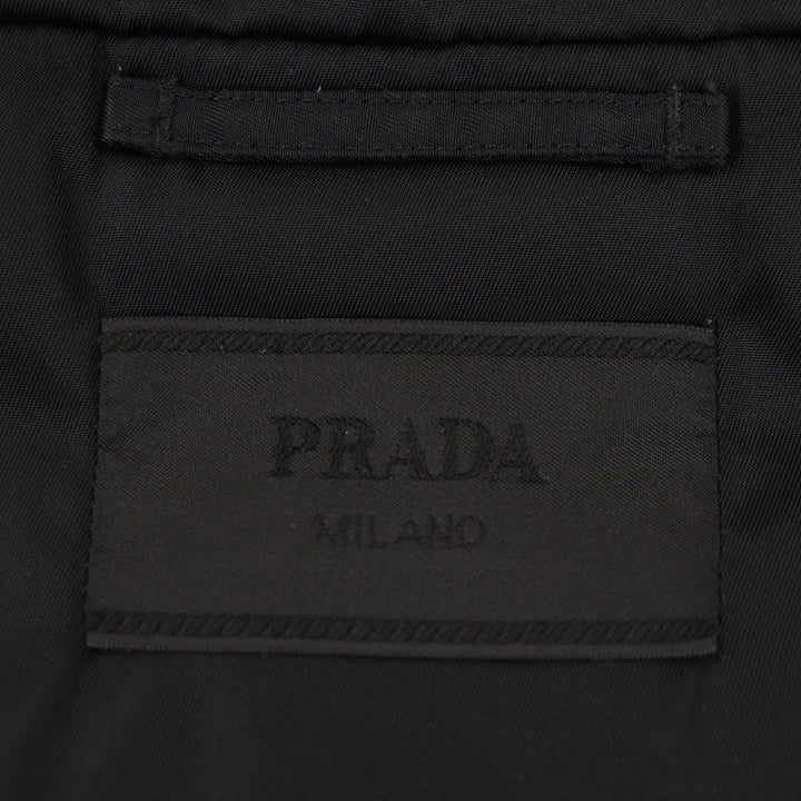 Excellent PRADA Down vest black recycled polyamide mens SGB804