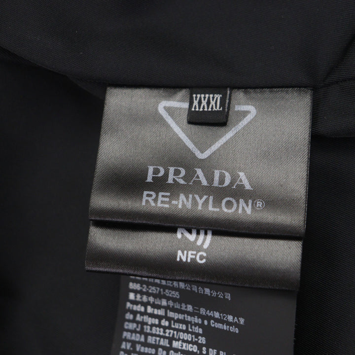 Excellent PRADA Down vest black recycled polyamide mens SGB804
