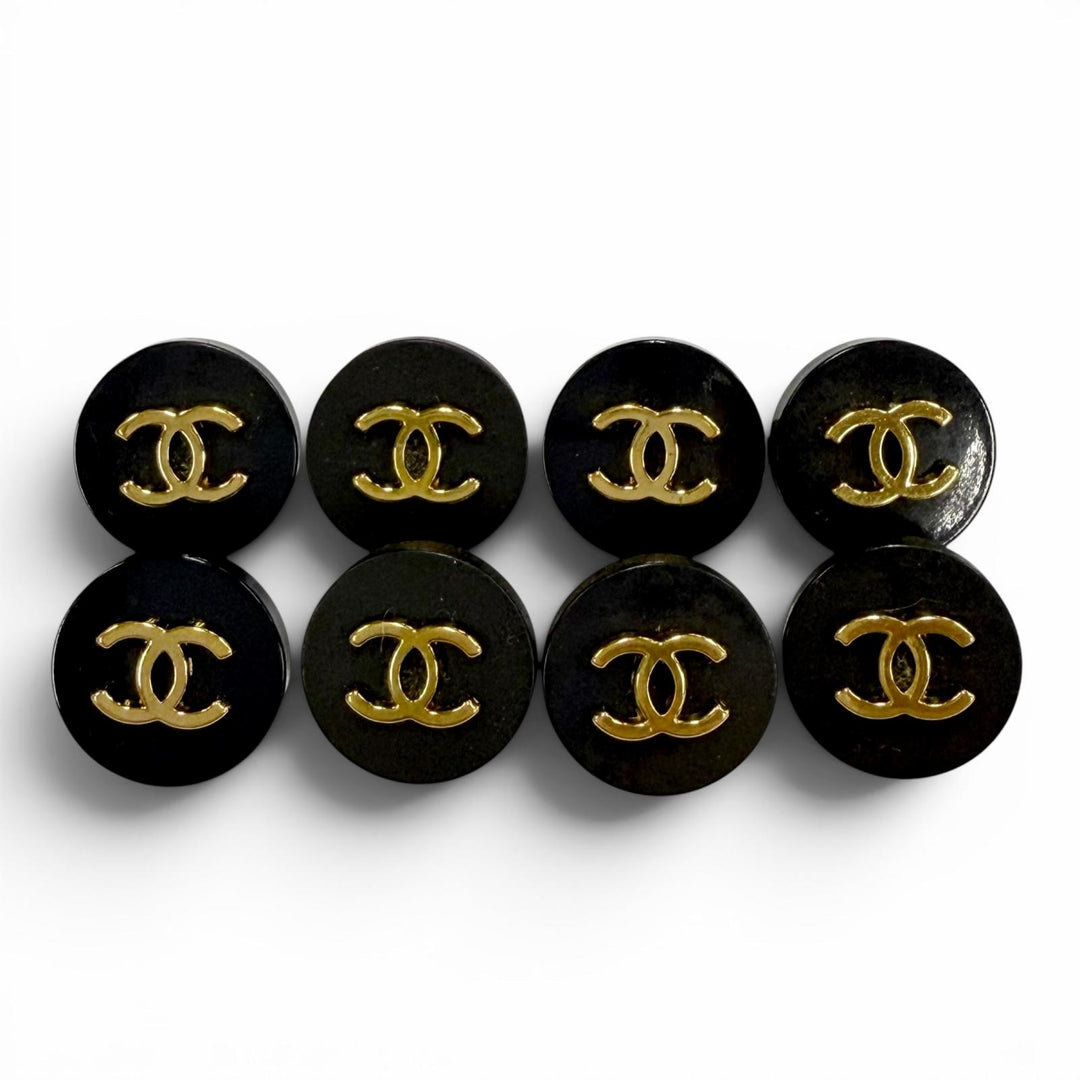 Great CHANEL button COCO Mark buttons: 8 in total black Women