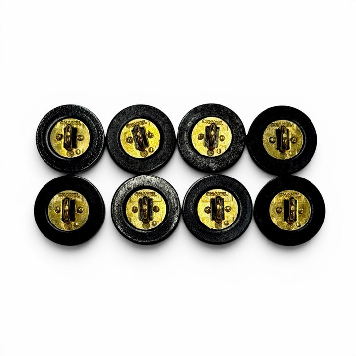 Great CHANEL button COCO Mark buttons: 8 in total black Women