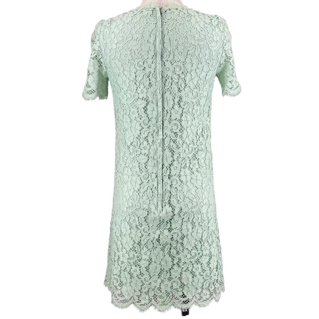 Great DOLCE&GABBANA one piece All lace floral pattern lime green cotton Women 36