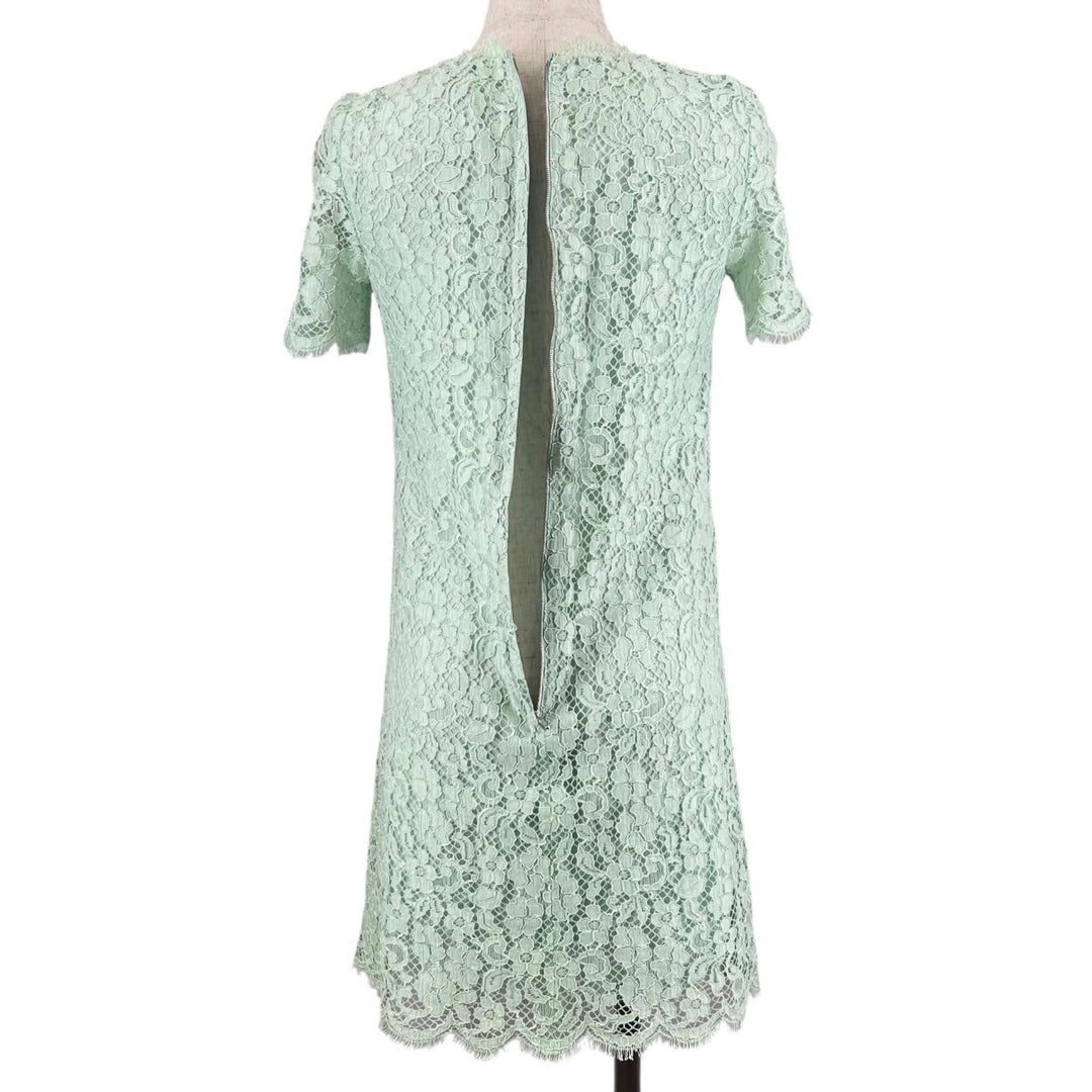 Great DOLCE&GABBANA one piece All lace floral pattern lime green cotton Women 36