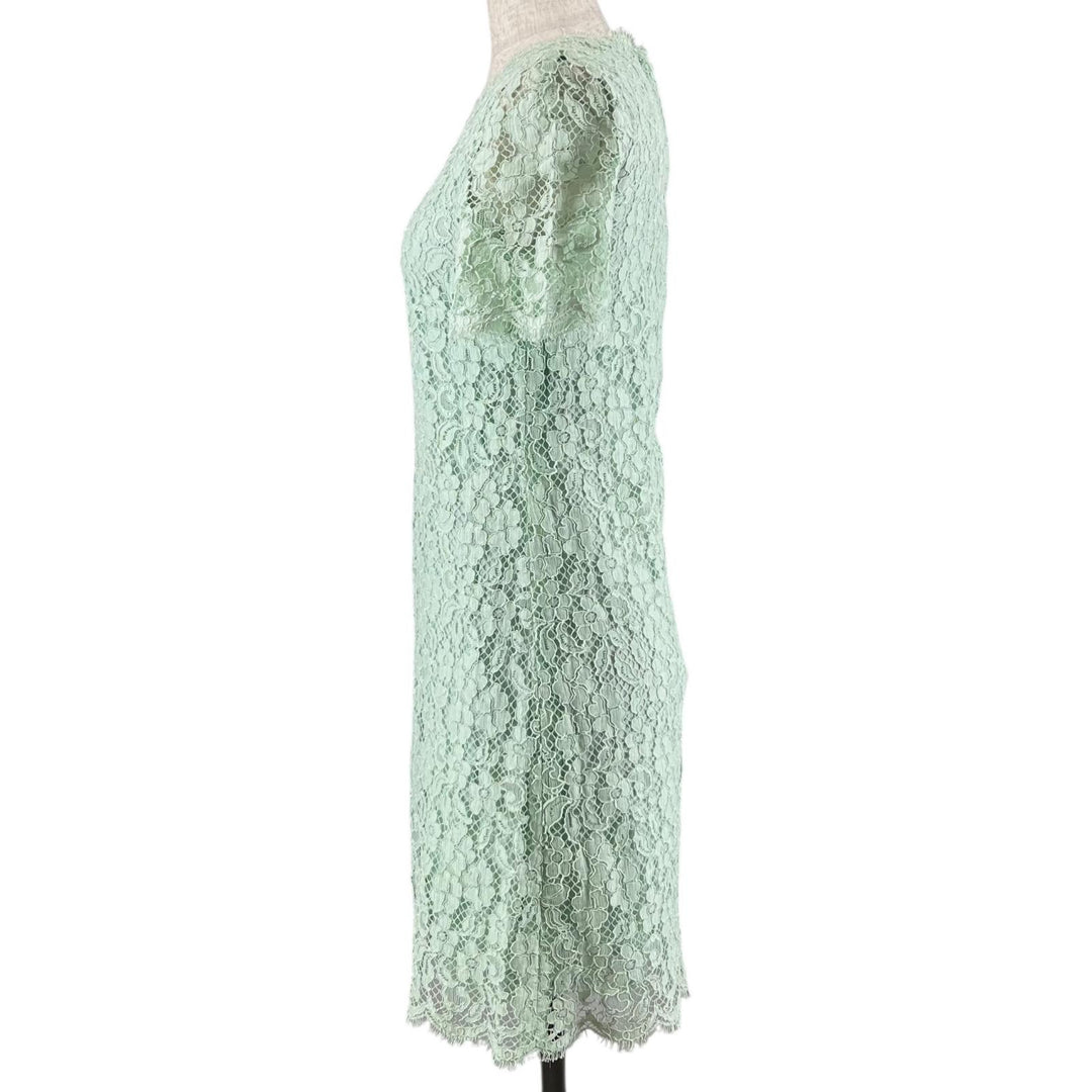 Great DOLCE&GABBANA one piece All lace floral pattern lime green cotton Women 36