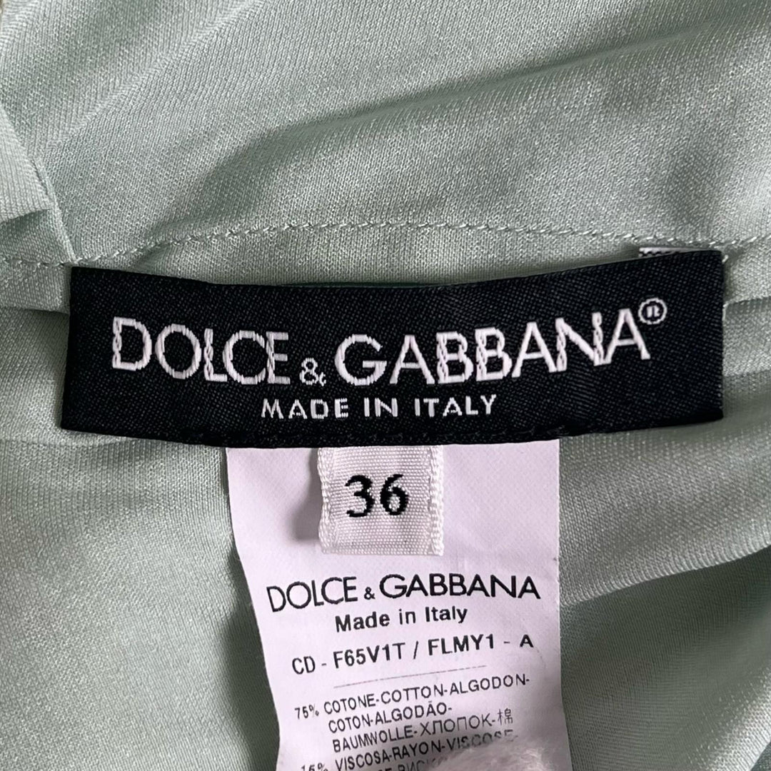 Great DOLCE&GABBANA one piece All lace floral pattern lime green cotton Women 36