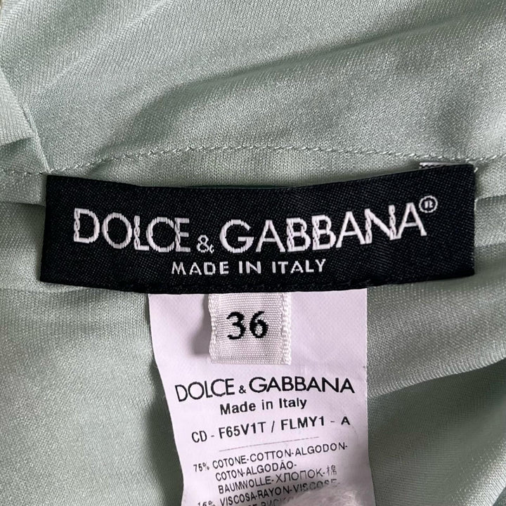 Great DOLCE&GABBANA one piece All lace floral pattern lime green cotton Women 36