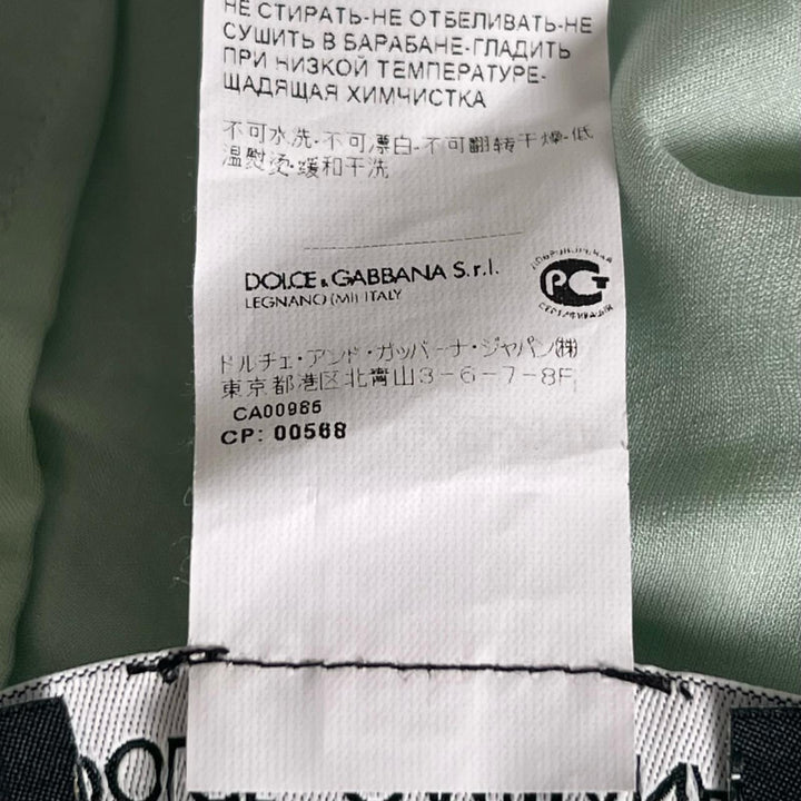 Great DOLCE&GABBANA one piece All lace floral pattern lime green cotton Women 36