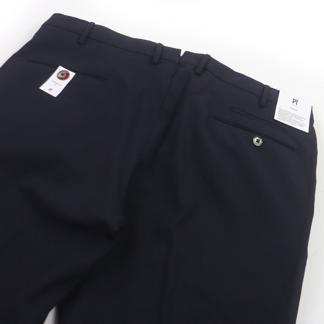 Pristine PT TORINO Pants SUPERSLIM FIT stretch fabric dark blue Rayon mens 56