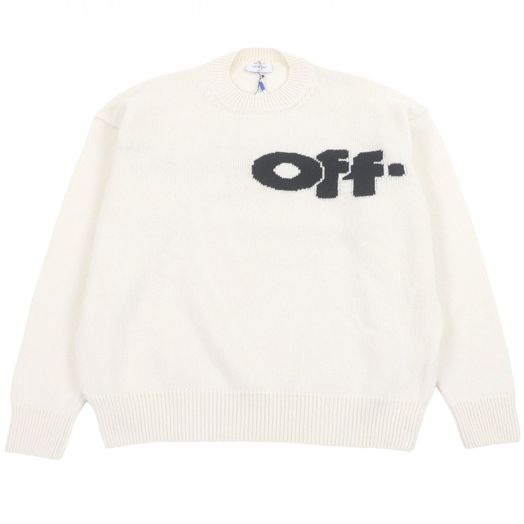 Pristine OFF-WHITE sweater SHARED LOGO KNIT CREWNECK Logo knit