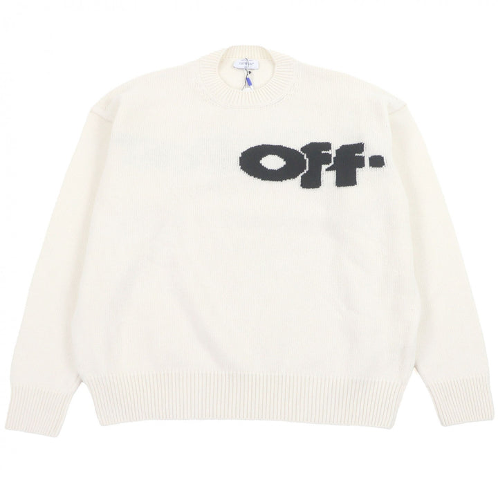 Pristine OFF-WHITE sweater SHARED LOGO KNIT CREWNECK Logo knit