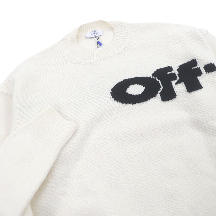 Pristine OFF-WHITE sweater SHARED LOGO KNIT CREWNECK Logo knit