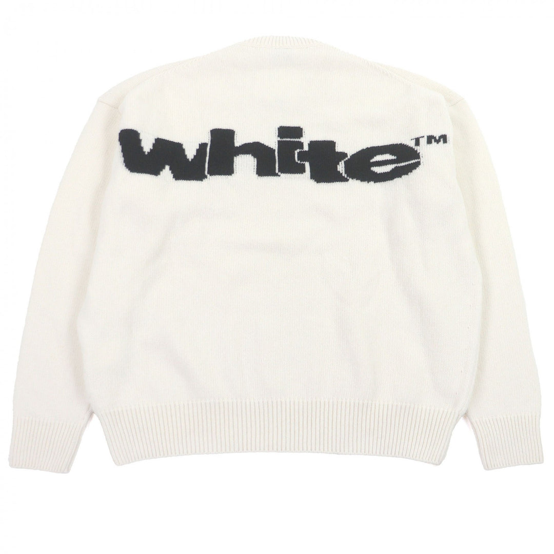 Pristine OFF-WHITE sweater SHARED LOGO KNIT CREWNECK Logo knit