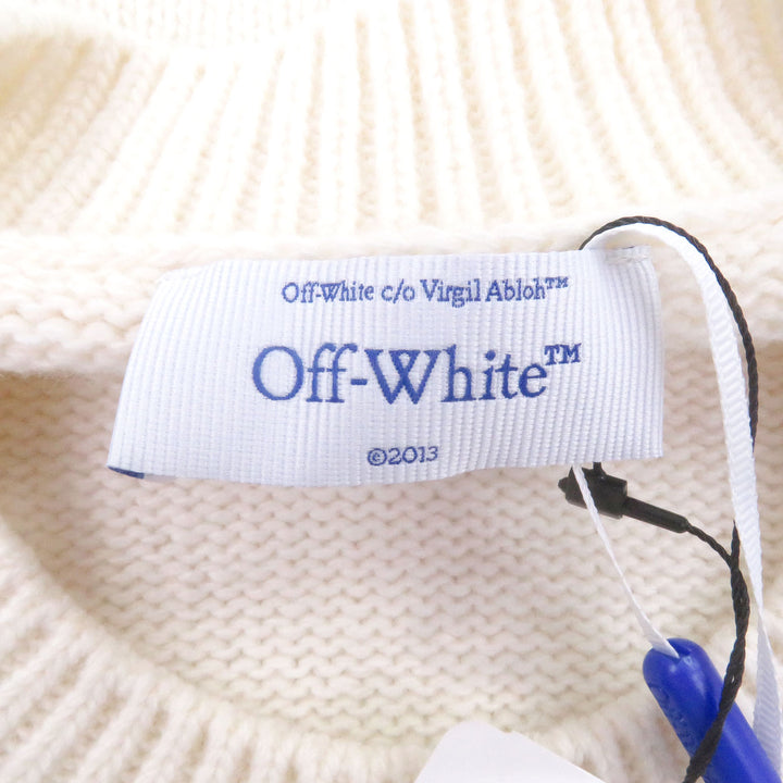 Pristine OFF-WHITE sweater SHARED LOGO KNIT CREWNECK Logo knit