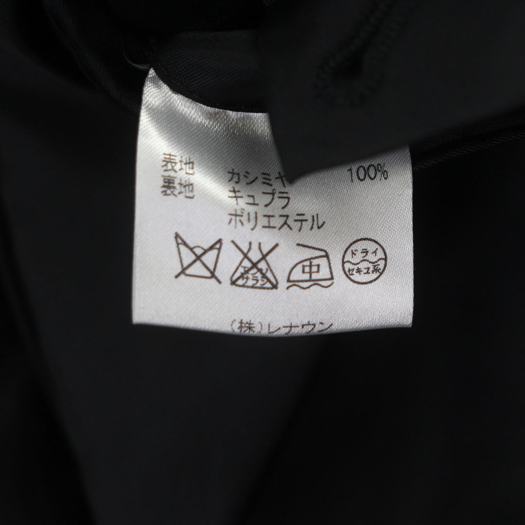 Pristine Aquascutum coat Logo button placket black cashmere mens