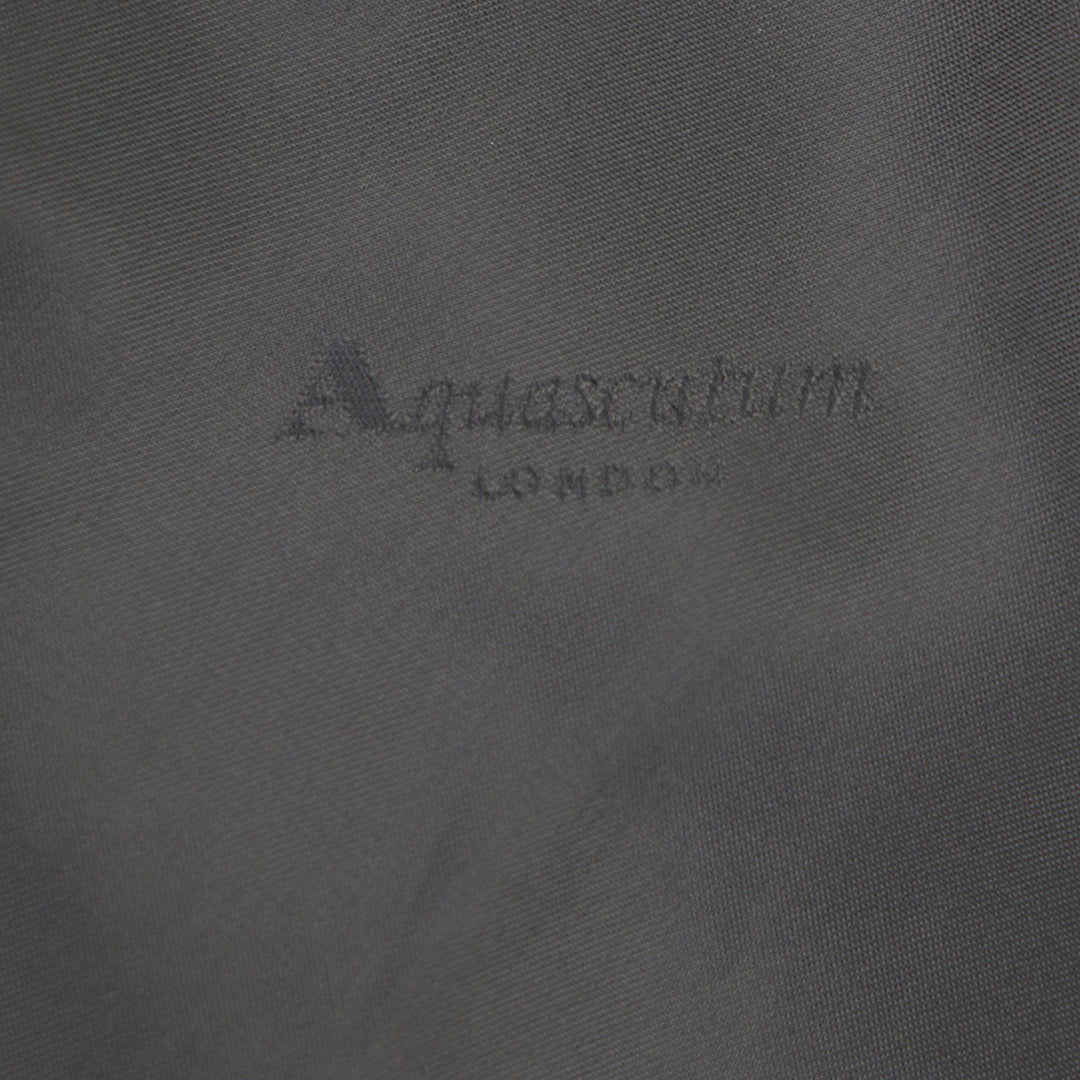Pristine Aquascutum coat Logo button placket black cashmere mens