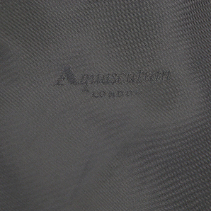 Pristine Aquascutum coat Logo button placket black cashmere mens