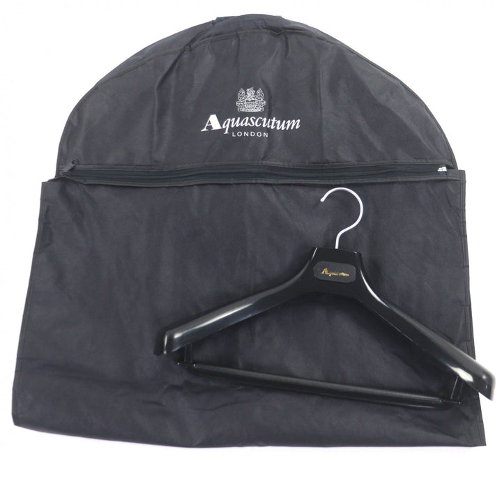 Pristine Aquascutum coat Logo button placket black cashmere mens