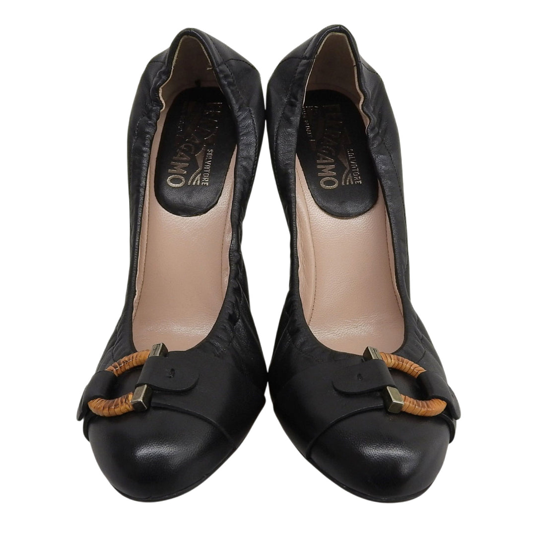Excellent Salvatore Ferragamo pumps black leather Women 7