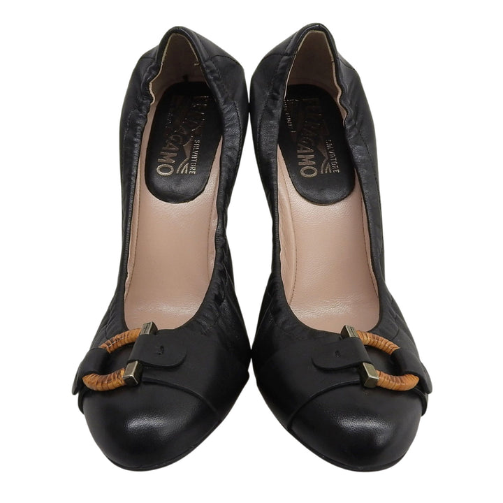 Excellent Salvatore Ferragamo pumps black leather Women 7