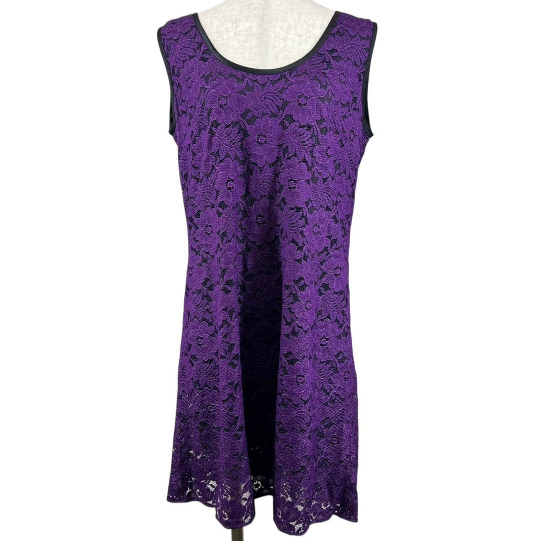 Excellent DOLCE&GABBANA one piece Floral pattern all lace purple Rayon Women