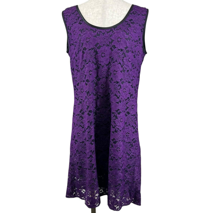 Excellent DOLCE&GABBANA one piece Floral pattern all lace purple Rayon Women