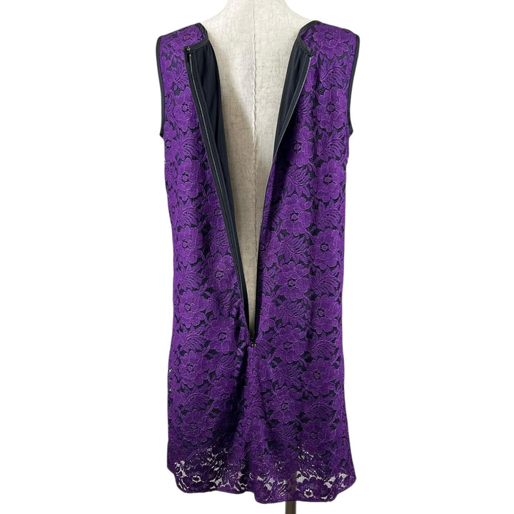 Excellent DOLCE&GABBANA one piece Floral pattern all lace purple Rayon Women