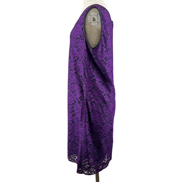 Excellent DOLCE&GABBANA one piece Floral pattern all lace purple Rayon Women