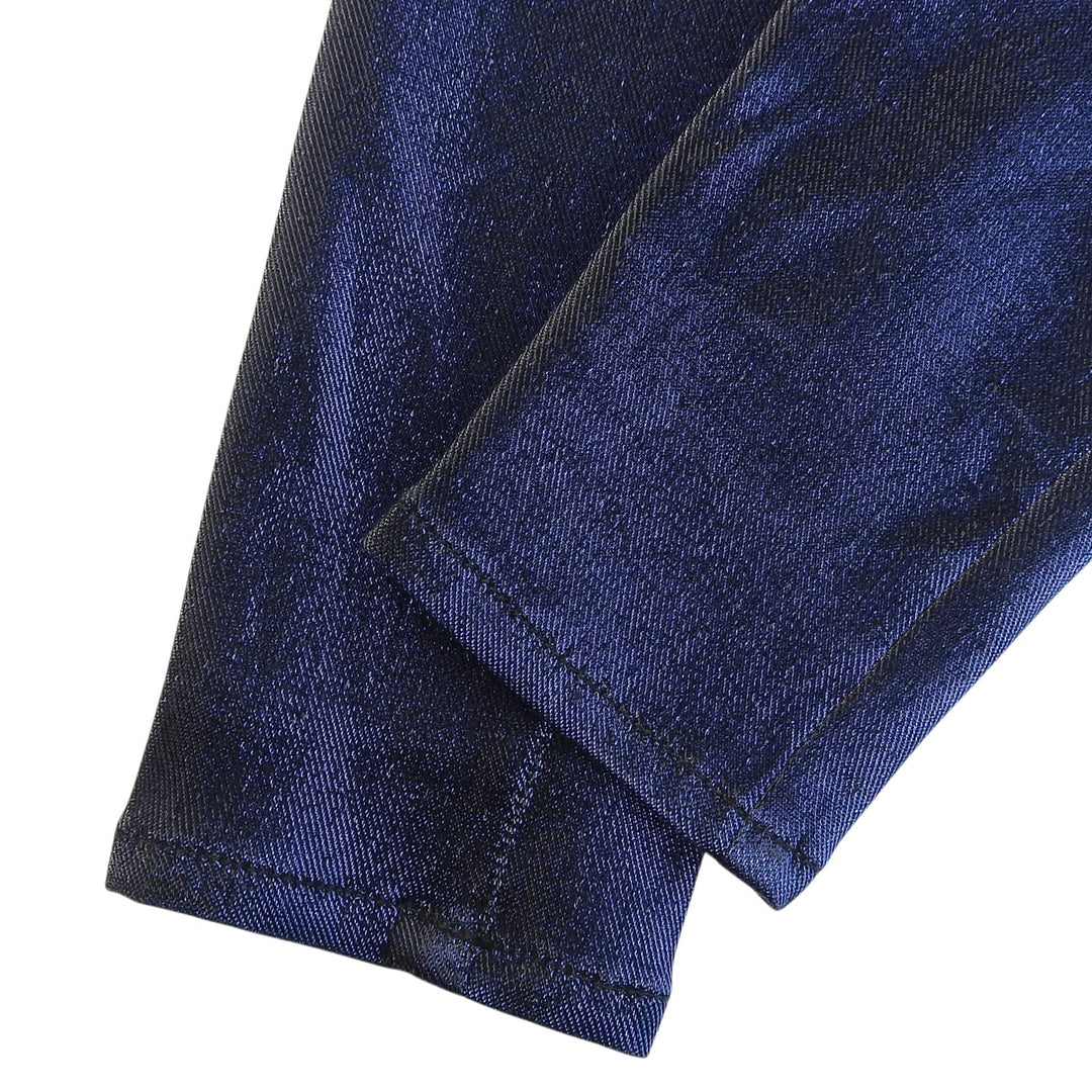 Excellent CHANEL skinny pants blue cotton Women 34 P50219