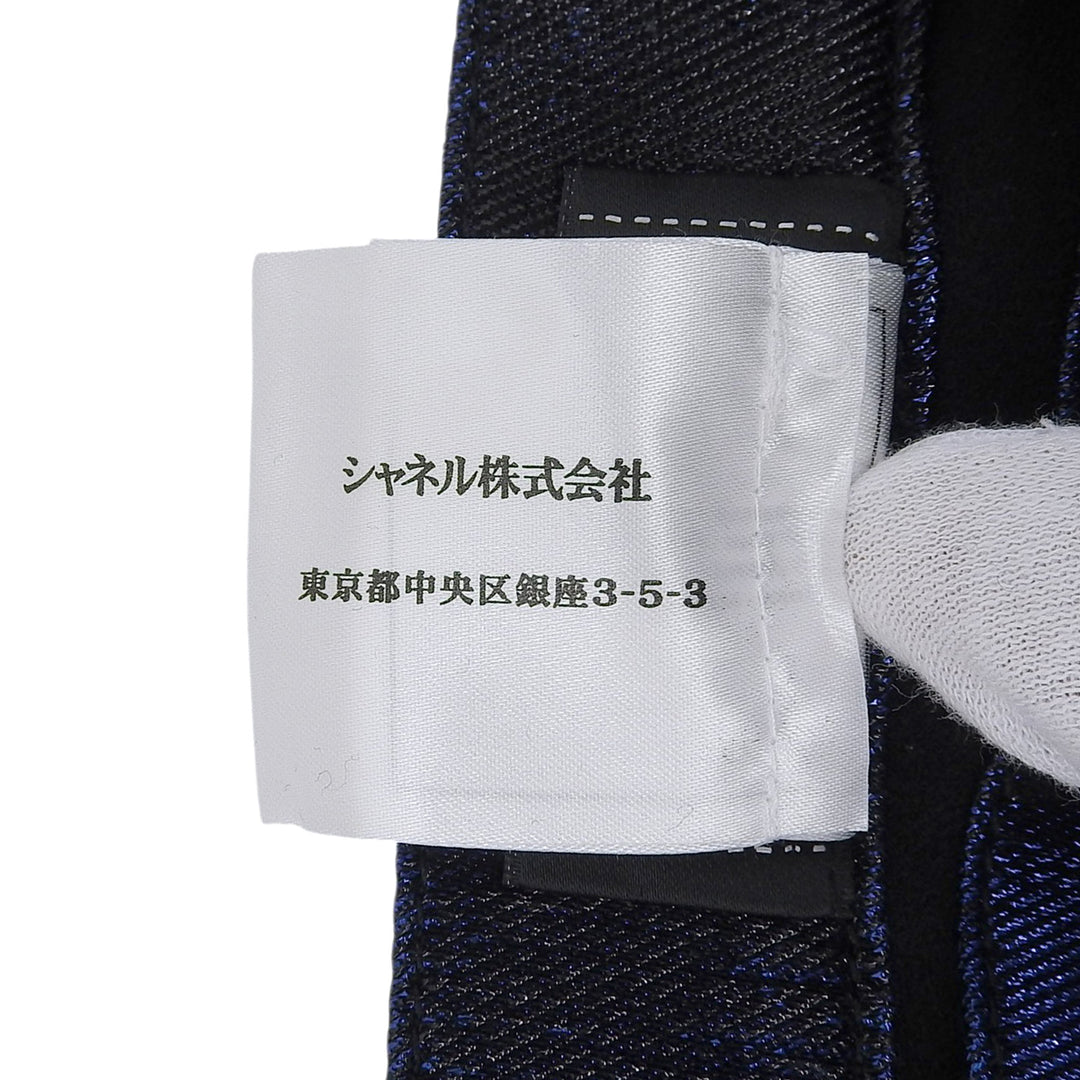 Excellent CHANEL skinny pants blue cotton Women 34 P50219
