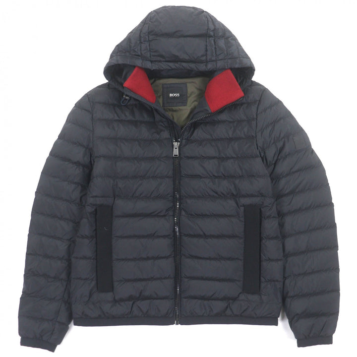 Excellent HUGO BOSS Down jacket black Nylon mens 48