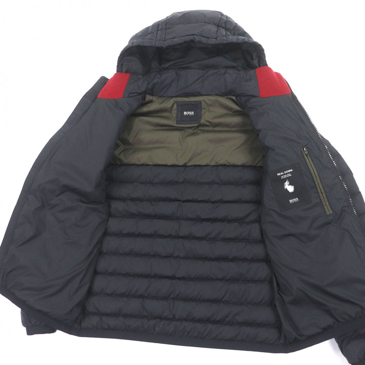 Excellent HUGO BOSS Down jacket black Nylon mens 48