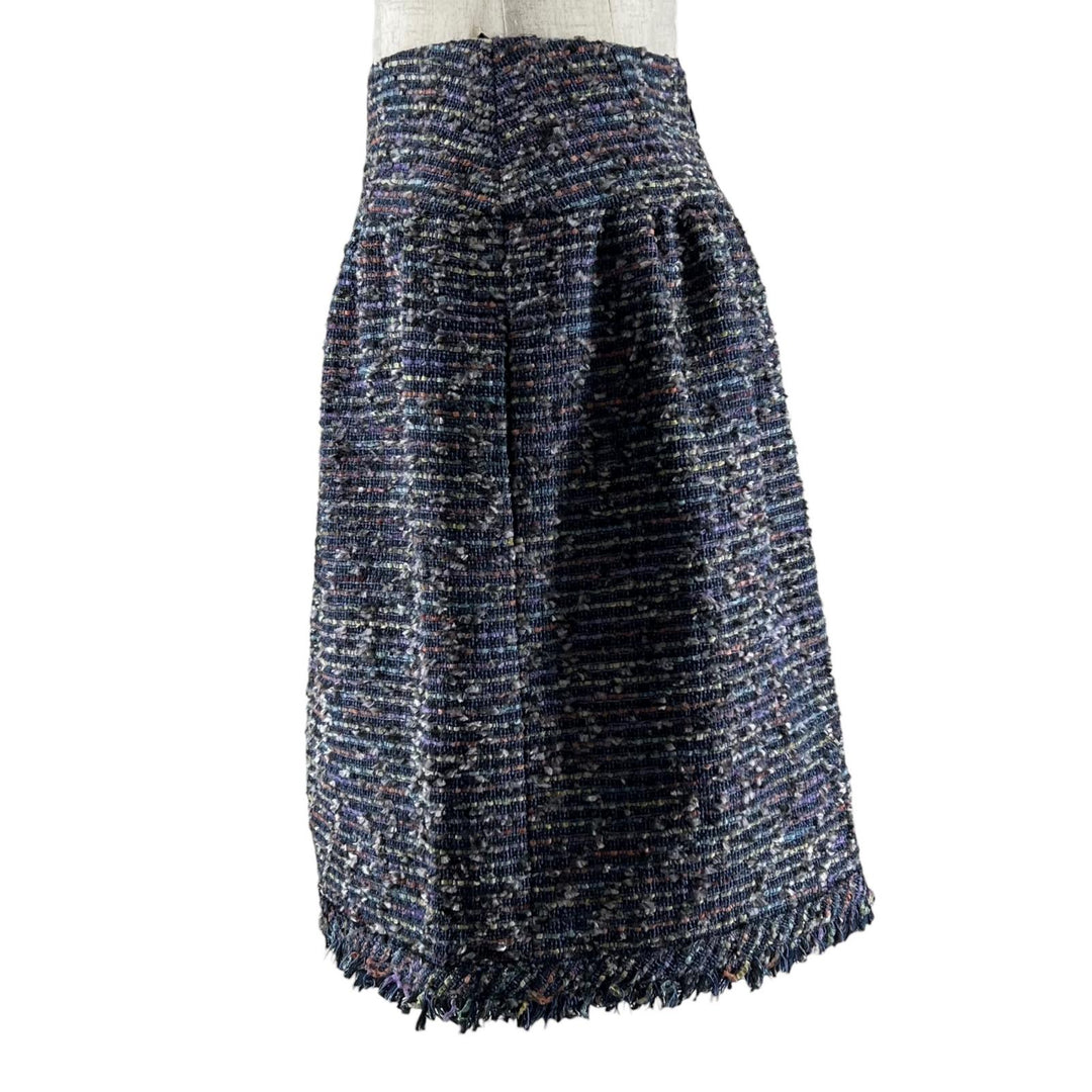 Excellent CHANEL Tweed skirt COCO Mark multicolor wool Women 34 05A P26317