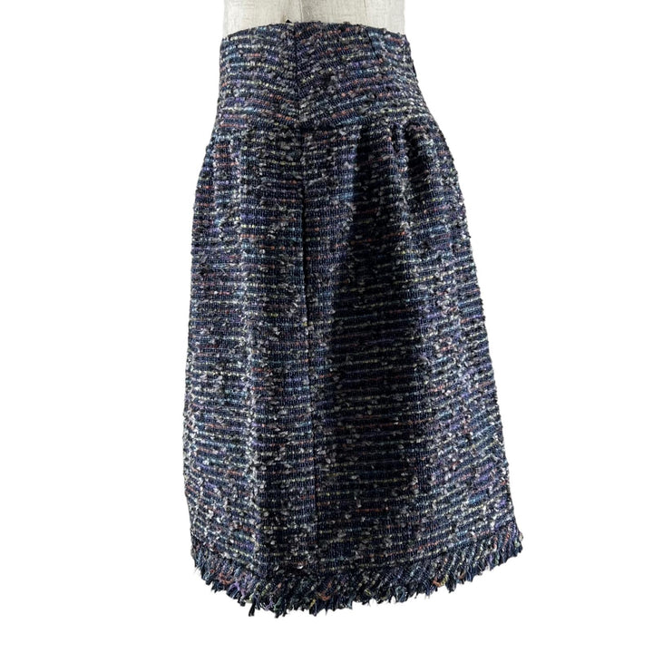 Excellent CHANEL Tweed skirt COCO Mark multicolor wool Women 34 05A P26317