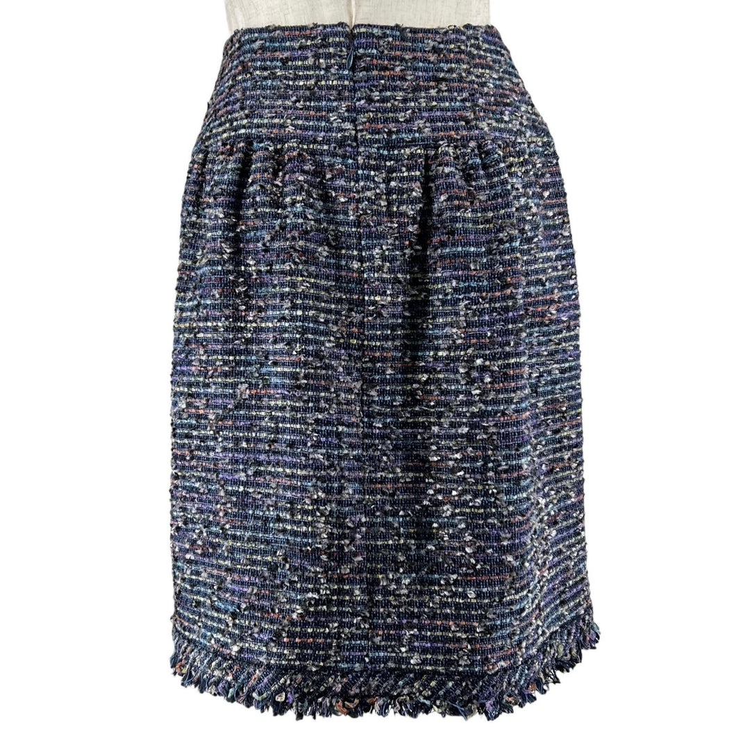 Excellent CHANEL Tweed skirt COCO Mark multicolor wool Women 34 05A P26317
