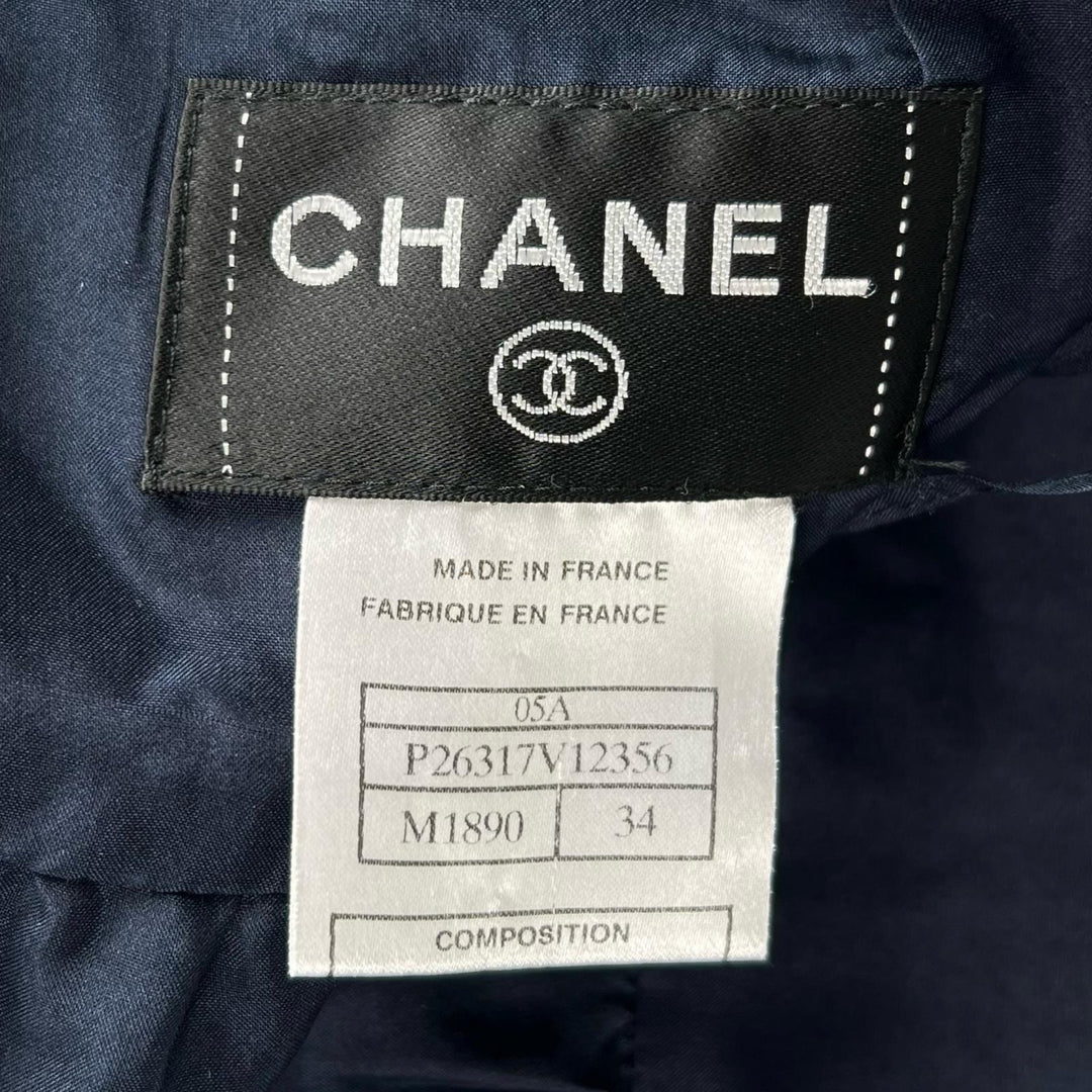 Excellent CHANEL Tweed skirt COCO Mark multicolor wool Women 34 05A P26317