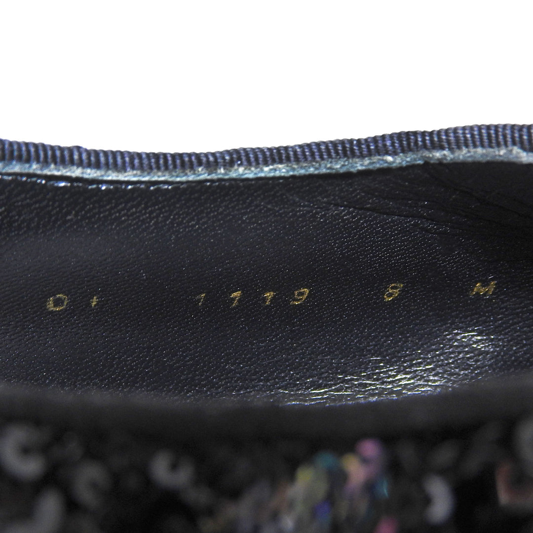 Pristine LOUIS VUITTON Dress shoes Sequin Monogram Wholecut black Sequin mens 8