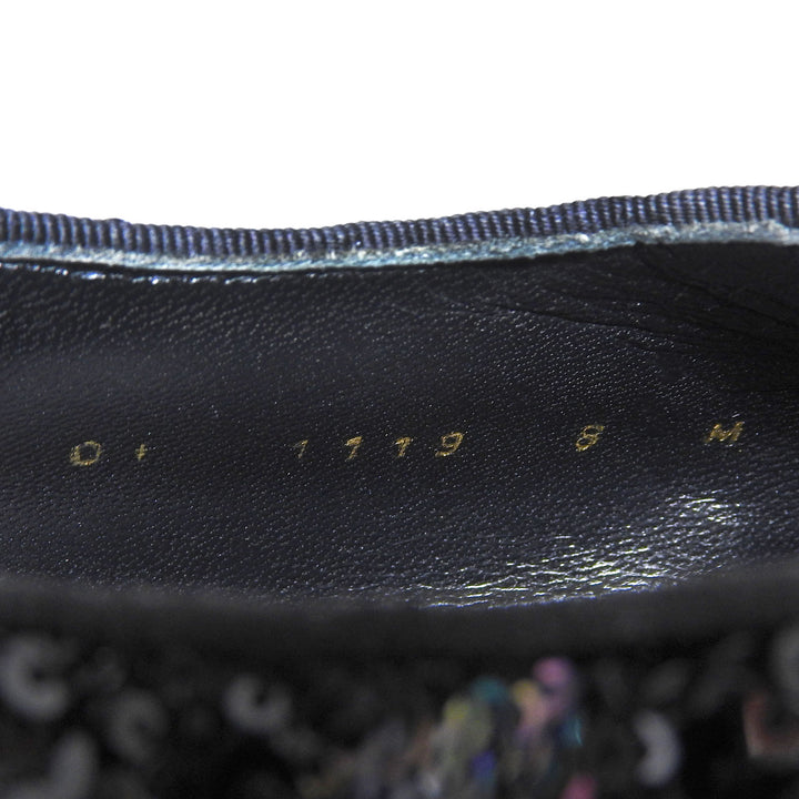 Pristine LOUIS VUITTON Dress shoes Sequin Monogram Wholecut black Sequin mens 8