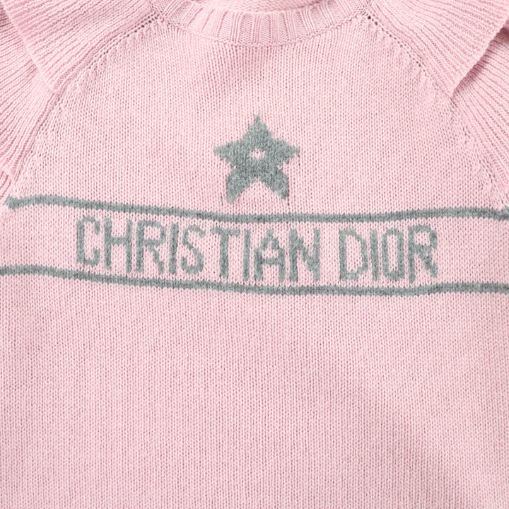 クリスチャン・ディオール 半袖ニット ピンク カシミア レディース 42 344S13BM003 美品