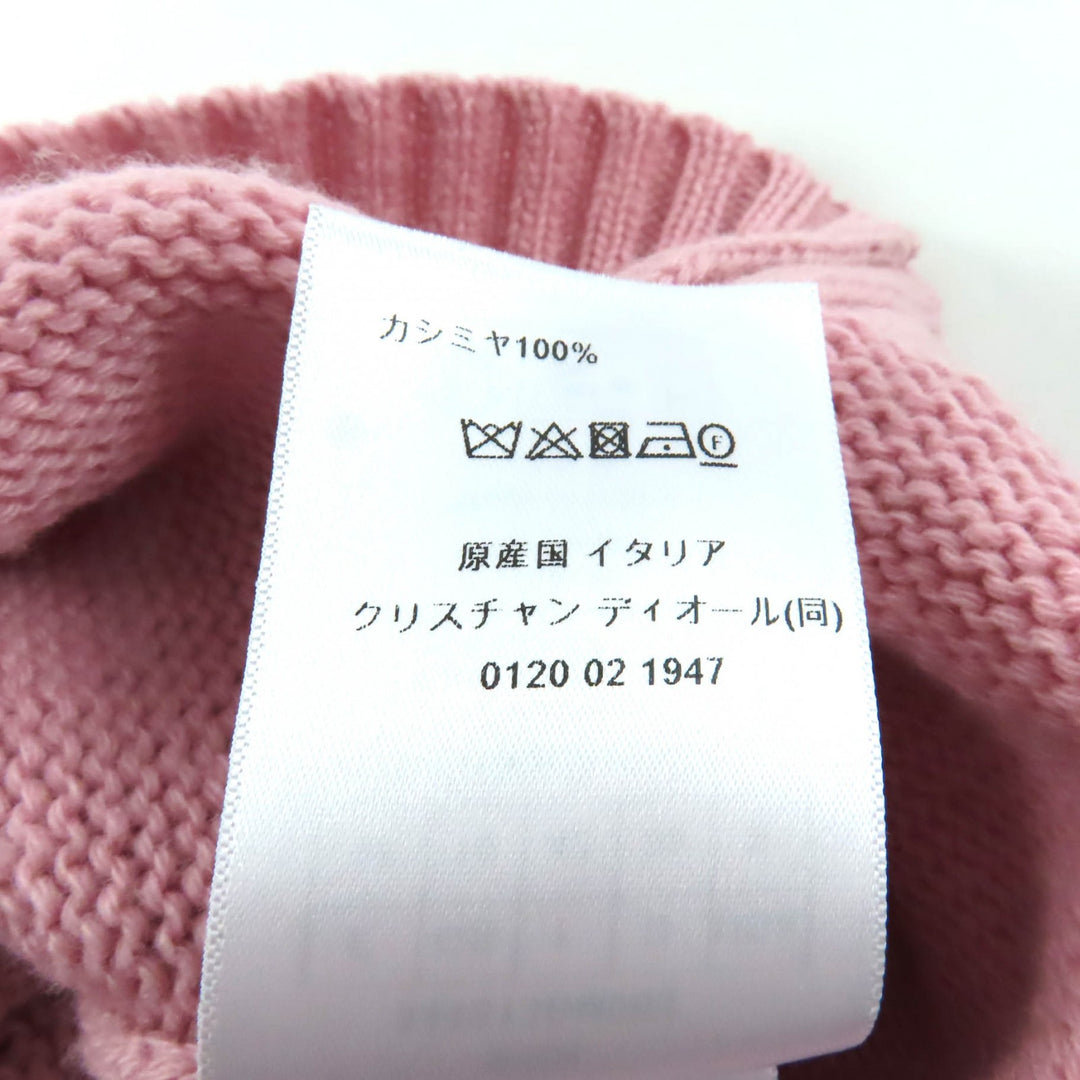 クリスチャン・ディオール 半袖ニット ピンク カシミア レディース 42 344S13BM003 美品