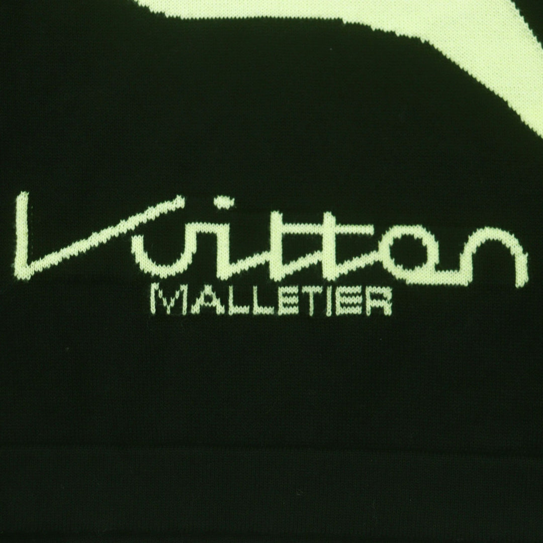 路易威登 (LOUIS VUITTON) 男士黑色纯棉短袖针织衫，饰有品牌标志，尺码 L