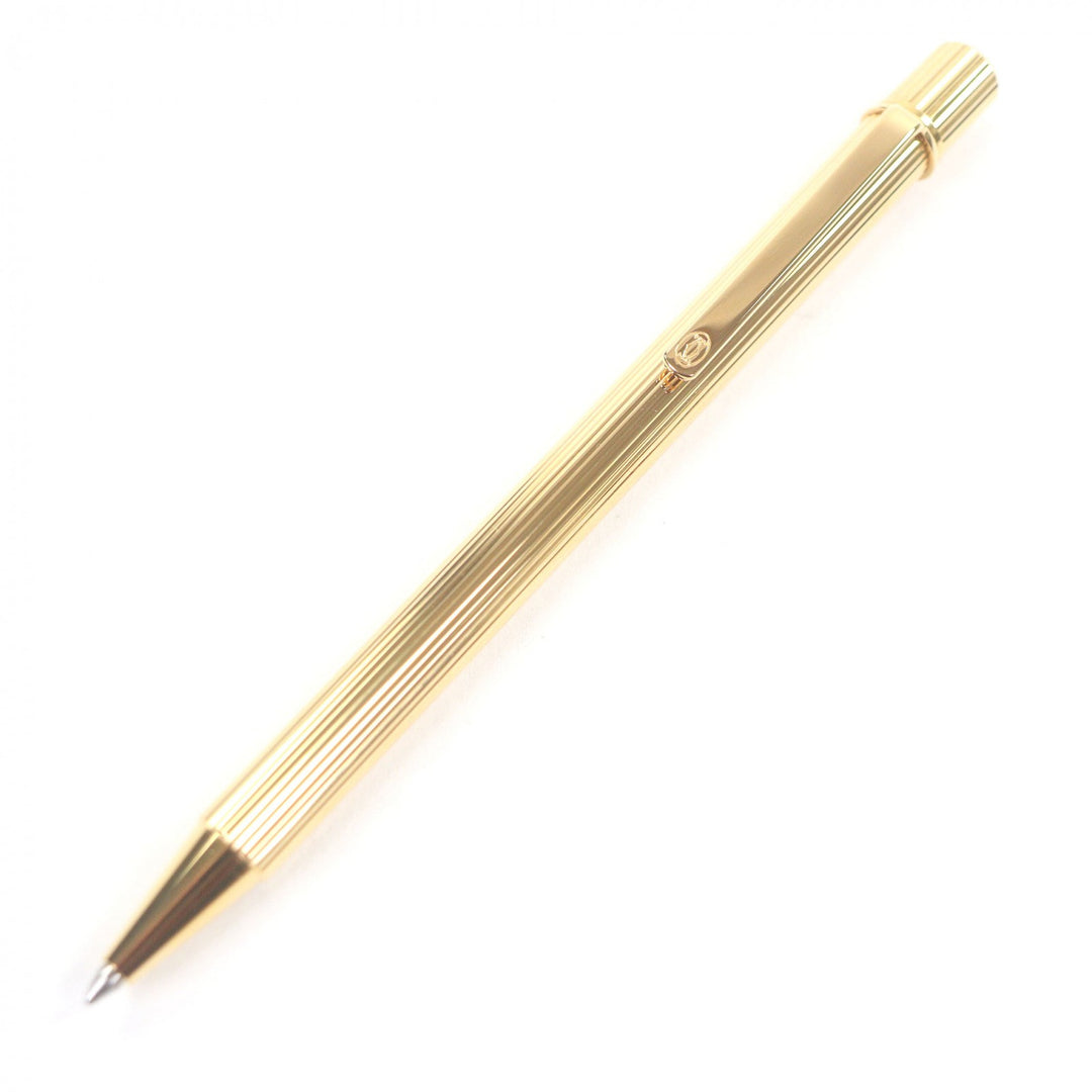 Excellent Cartier Ballpoint pen Must de Cartier Striped Pattern gold