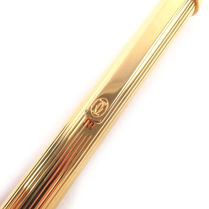 Excellent Cartier Ballpoint pen Must de Cartier Striped Pattern gold