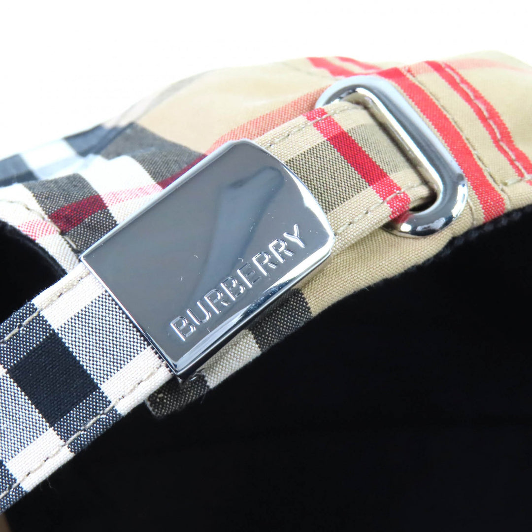 Pristine BURBERRY TB Logo Nova Check Pattern Baseball Cap beige M 8068032