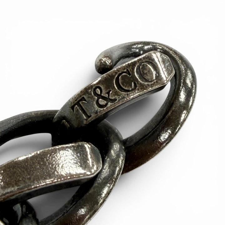 Excellent TIFFANY&Co. Forge Bracelet Large Link Silver AG925 mens 18 379500