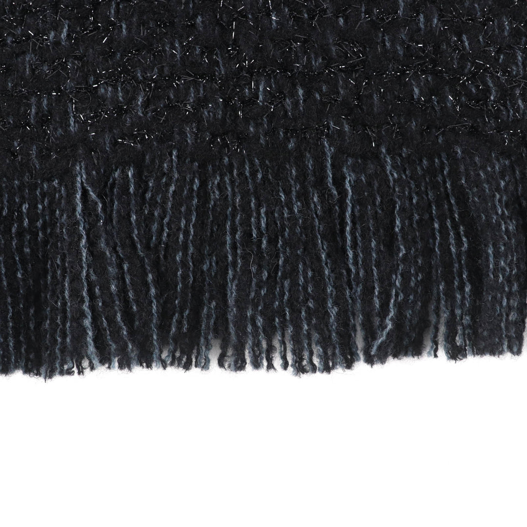 Excellent CHANEL shawl black cashmere Women