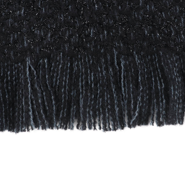 Excellent CHANEL shawl black cashmere Women